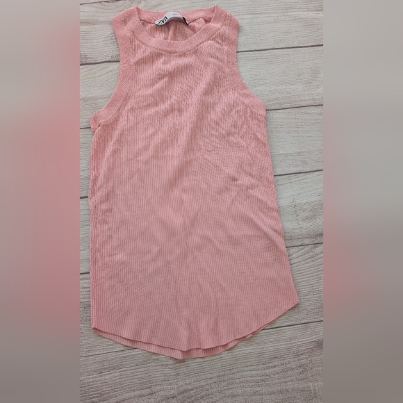 Zara casual baby 🩷 Pink ribbed tank top. Size medium - Picture 6 of 6